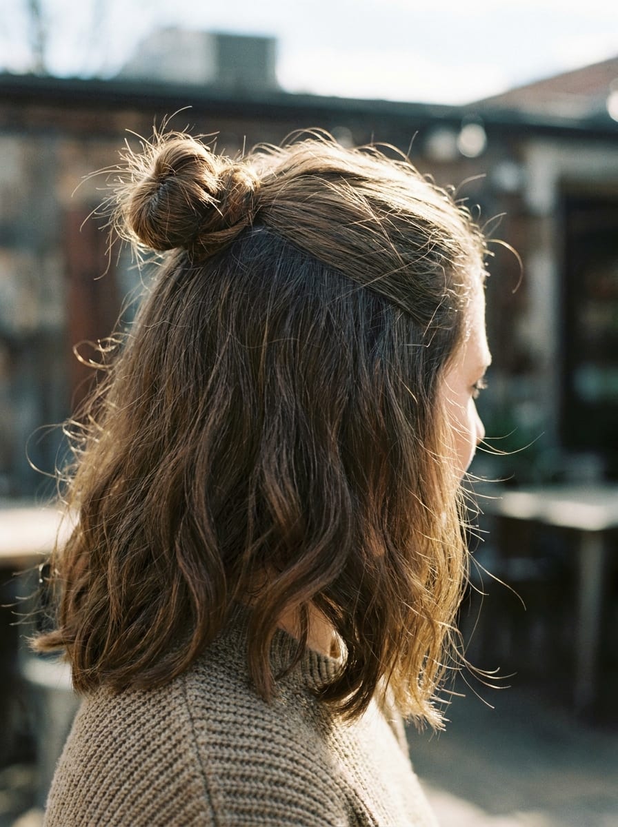 Half-up Bun - Half-up Frisur
